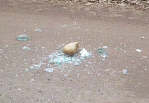 Broken glass is no fun for anyone. Photo by Lupa, 2013.